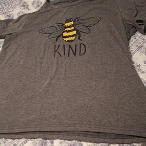 Source Unknown Charcoal Bee Kind Tee